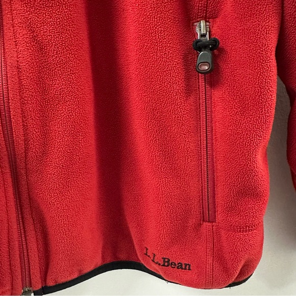 Vintage L.L.Bean Vintage Red Full Zip Fleece Jacket - Picture 5 of 8